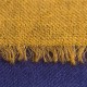 Tvåfärgad pashmina sjal i marinblå och gyllene