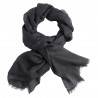 Koksgrå pashmina sjal i 2-trädigt kypert