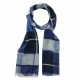 Rutig scarf i mörkblå nyanser