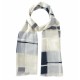 Rutig scarf i ljusblå nyanser