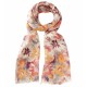 Blommig halsduk i varma färger