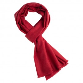 Tranbärsröd kypertvävd pashmina halsduk