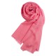 Rosa pashminasjal i kashmir och siden