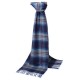 Skotskrutig scarf i blå nyanser