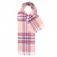 Rosa skotskrutig scarf i lammull
