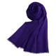 Blålila pashminasjal i kashmir och siden