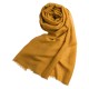 Mörk gyllene pashminasjal i kashmir och siden