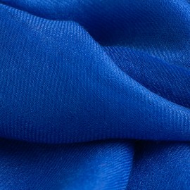 Blå pashmina sjal i 2-trädigt kypert