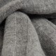 Grå ribbstickad halsduk i merino och kashmir