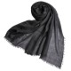 Stor svart kashmirsjal 200 x 140 cm