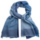 Rutig kashmir scarf i blå nyanser