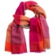 Rutig kashmir scarf i röd/orange/violet