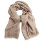 Beige melange pashminasjal i kashmir/siden