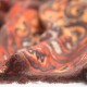 Paisley halsduk i orange och röda nyanser