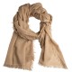 Sandfärgad sjal i handvävd kashmir