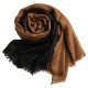 Dip-dye sjal i svart/brun