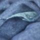 Blå kvadratisk scarf med fransar