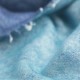 Blå kvadratisk scarf med fransar