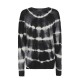 Oversize tröja i svart/vitt tie-dye