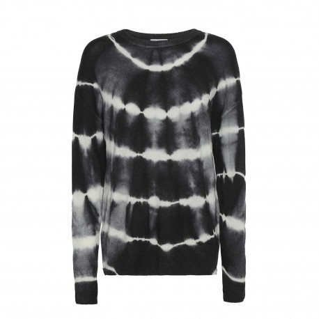 Oversize tröja i svart/vitt tie-dye