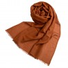 Brun pashminasjal i kashmir och siden