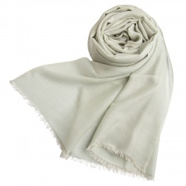 Ljus salviagrön pashminasjal i kashmir och siden