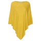 Karrygul poncho i silke/kashmir