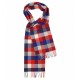 Rutig halsduk i rött, blått och vitt