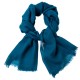Havsblå diamantväv pashmina-scarf