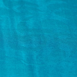 Petroleumblå jacquardvävd sjal i kashmir/silke