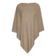 Beige poncho i lätt silke / kashmir blandning