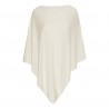 Sand färgad poncho i lätt silke / kashmir blandning