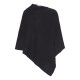 Svart poncho i stickad kashmir