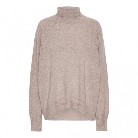 Oversize kashmir tröja i beige