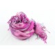 Rutig grått och rosa scarf i 100% ull