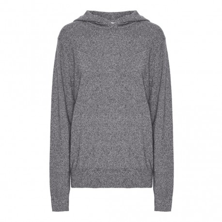 Kashmir hoodie gråmelerad