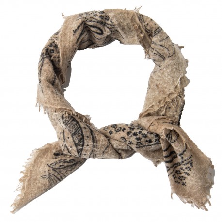 Beige bandana med paisleytryck