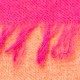 Kvadratisk kashmirhalsduk i orange/fuchsia dip-dye