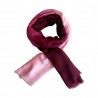 Tvåfärgad pashminasjal i vinröd och rosa