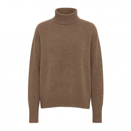 Oversize kashmirtröja i taupe