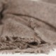 Stickad kashmir halsduk i naturlig taupe