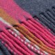 Lilla og blåt stribet tørklæde i lambswool