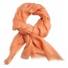 Persikofärgad jacquardvävd pashmina sjal
