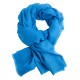 Azurblå kypertvävd pashmina halsduk