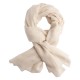 Benvit kypertvävd pashmina halsduk