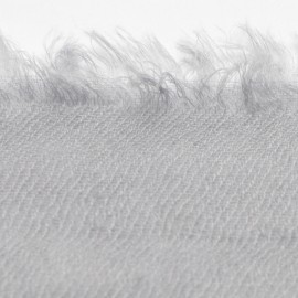 Ljusgrå pashmina sjal i 2-trädigt kypert