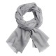 Ljusgrå pashmina sjal i 2-trädigt kypert