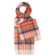 Orange skotskrutig halsduk