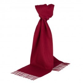 Vinröd scarf i lammull
