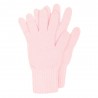 Rosa stickade handskar i lammull